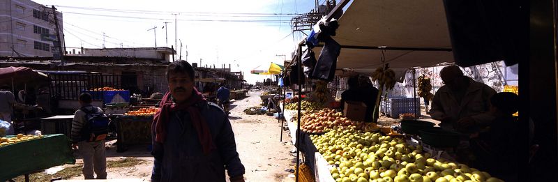 Market day on Salah'din road. 