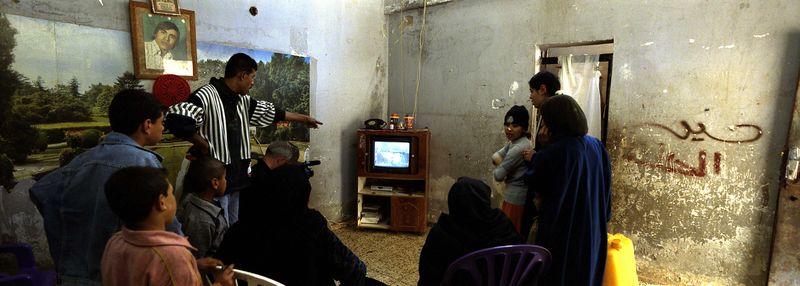 Rachel often stayed with this family as a human shield. We stayed with her here. We are watching the Palestinian news reporting the circumstances around her death. 