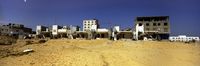 Recently built Palestinian houses facing one of the 19 settlements built on the Palestinian territories. They have been destroyed by shelling. 