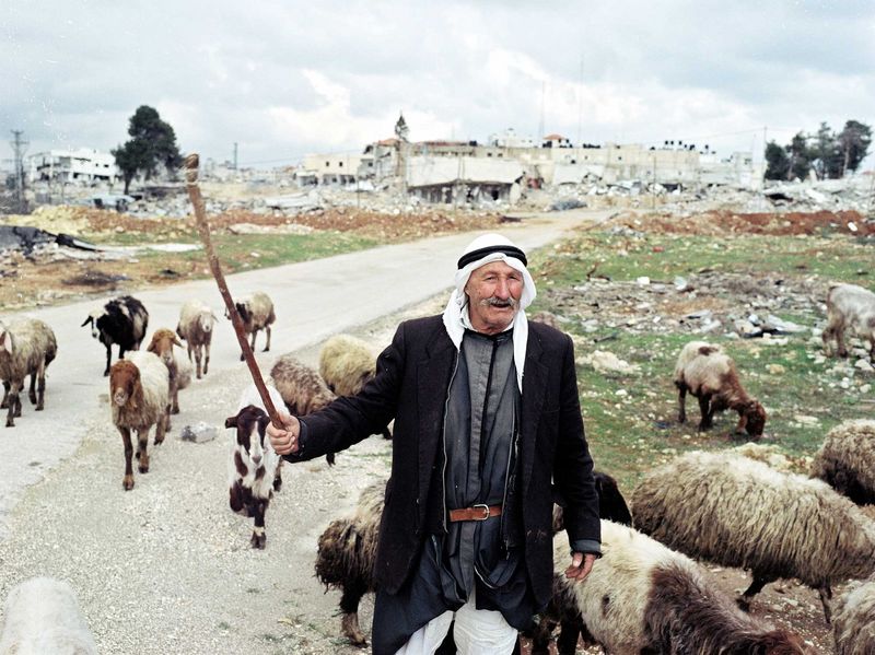 The  recidence of the Palestinian government Chairman Yassir Arafat has been confined here for almost two years.