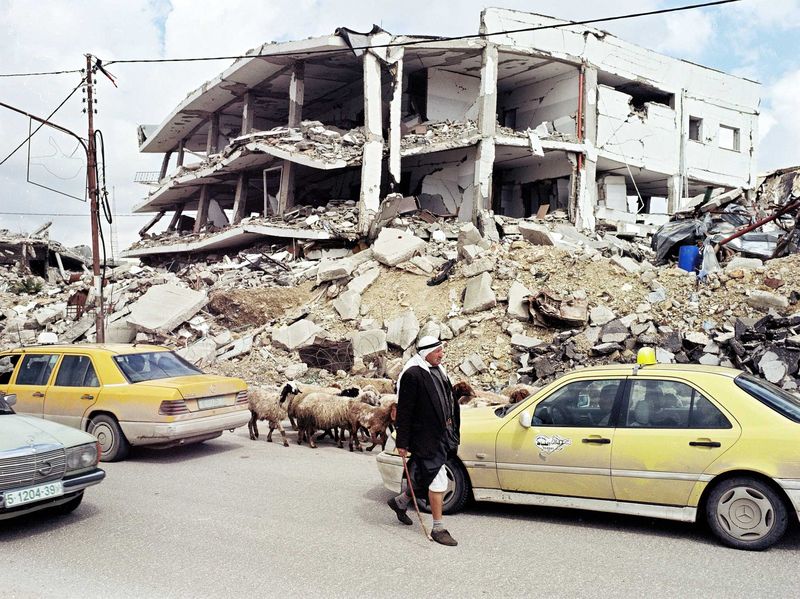 The heavily bombed residence of the Palestinian government.