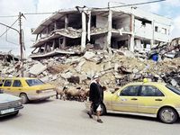 The heavily bombed residence of the Palestinian government.