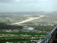 Local roads are cut off from the village. 
